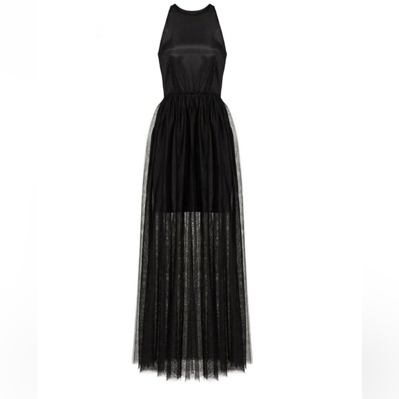 LAST CALL Line & Dot Black Tulle Maxi Dress - Picture 4 of 9